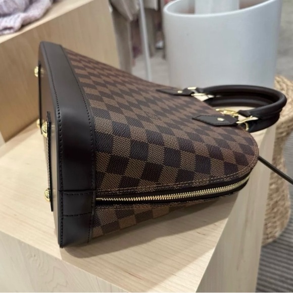 Louis Vuitton Alma Top Handle  Bag Brown Canvas - Picture 12 of 16